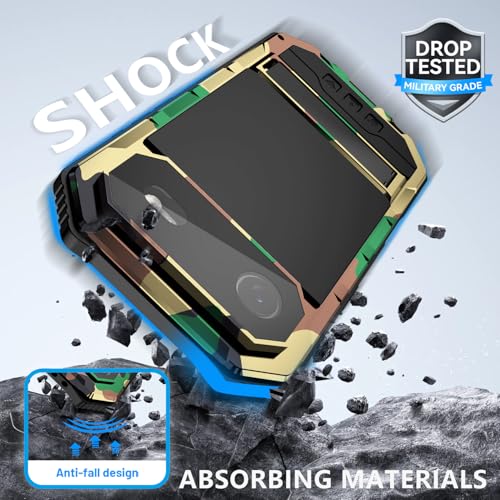 Lunivop Compatibility with iPhone Air Case 6.5'' 2025 Heavy Duty with Built in Screen Protector Lens Protection Rugged Stand 360 Full Body Military Grade Metal Bumper Phone Cases Men 17 Air Camouflage - color: Camouflage, size: iPhone 17 Air 6.5 2025
