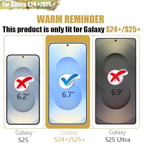Battery Case for Samsung Galaxy S25+/ S25 Plus/ S24+/ S24 Plus, 5000mAh Rechargeable Extended Battery Charging Charger Case, Add 100% Extra Juice (6.7 Inches) Black