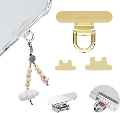 Phone Tether Tab 2pcs,0.2mm Ultra-thin Phone Metal Patch,Universal Phone Lanyard Patch for most phone (M) - color: M