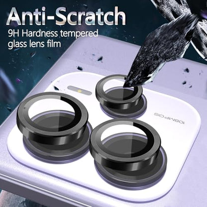 1 Pack Camera Lens Frame for Xiaomi Redmi Note 14 5G, 9H Glass Screen Protector Anti-Scratch, Tempered Glass Metal Individual Camera Cover Accessories for Xiaomi Redmi Note 14 5G, Black - size: for Redmi Note 14 5G