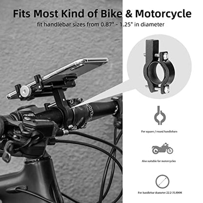 ROCKBROS Bike Phone Holder, Motorcycle Phone Mount,5-Claw Lock Anti-Shake - color: Black