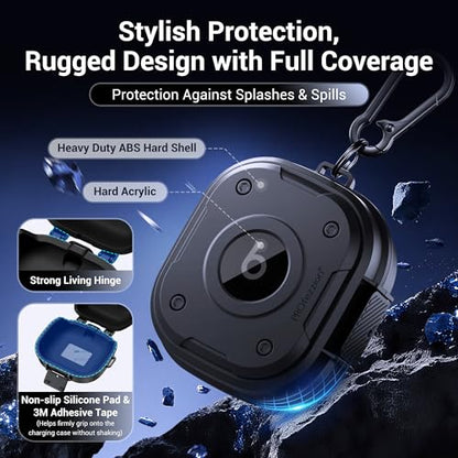 PROfezzion for Beats Powerbeats Pro 2 Case Cover with Lock, Heavy Duty - color: Quick Sand