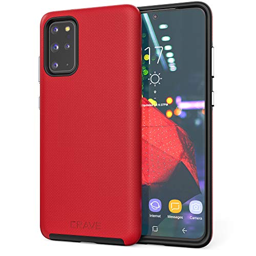 Crave for Samsung Galaxy S20 Plus Case, Shockproof Protection Dual Layer Case for Samsung Galaxy S20 Plus 5G (6.7 inch) - Red - color: Red, size: Galaxy S20+