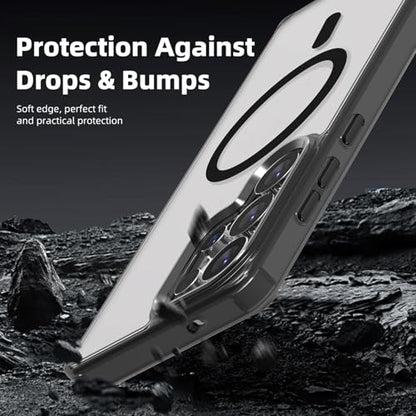 Lunivop for Samsung Galaxy s25 Ultra Case Hard [Compatible with Magsafe Wireless Charging] Yellowing Resistant Magnetic Cover Clear para S 25 Ultra 6.9 '' 5G 2025 Rugged Best Phone Cases Black - color: Black, size: Compatible with Samsung Galaxy S25 Ultra