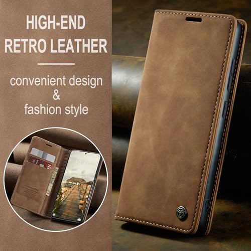 Compatible with Samsung Galaxy S26 Plus Case with Card Holder, Kickstand Protective Flip Folio Leather Wallet Case for Galaxy S26+ Plus 5G 6.7 inch (Brown) - color: Brown, size: S26 Plus 6.7 Inch