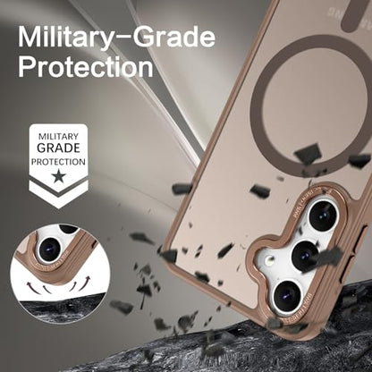 BENTOBEN Magnetic for Samsung Galaxy S24 Plus Case [Compatible with Magsafe] Translucent Matte Slim Thin Shockproof Anti-Yellow Women Men Protective Phone Cases Cover for Samsung S24 Plus 6.7", Bronze - color: Bronze
