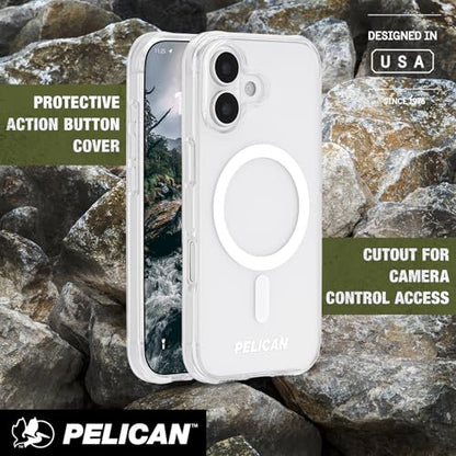 Pelican Ranger iPhone 17 Case - MagSafe Phone Case - Clear | Rugged Magnetic Phone Case w/14ft Military-Grade Drop Protection - Anti-Scratch, Heavy Duty Phone Cover for iPhone 17 - color: Clear, style: iPhone 17