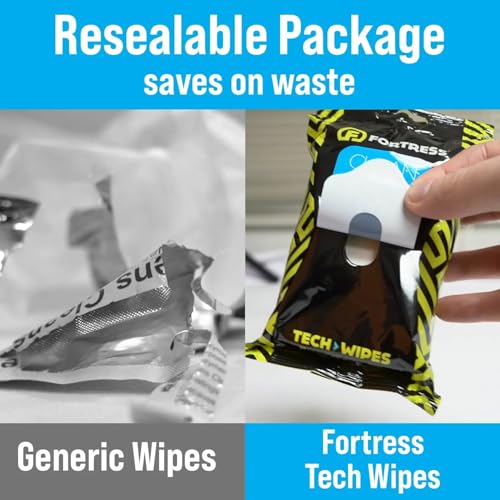 Fortress Electronic Wipes With Microfiber Cloth (25 ct.) Screen Cleaner Wipes for Tech - style: With Microfiber Cloth
