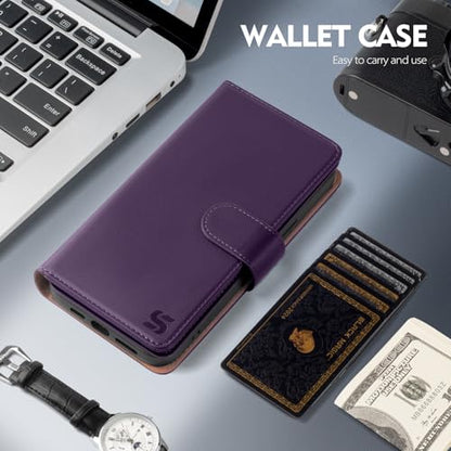 Shieldtop Compatible with Samsung Galaxy S23+ Plus Wallet Case with Card Holder,Women Men RFID Blocking PU Leather Flip TPU Protective Cover Credit Card Slots,Phone Case for S23 Plus,Dark Purple - color: Dark Purple, size: Galaxy S23 Plus - 6.6"