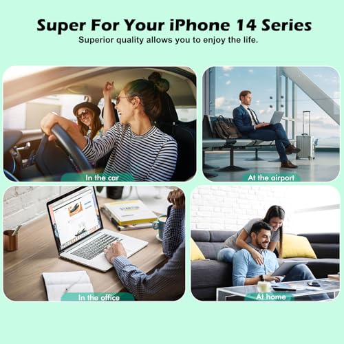 iPhone Charger Fast Charging for iPhone 14,2PK Wall Block USBC Charger Plug - color: White-3FT