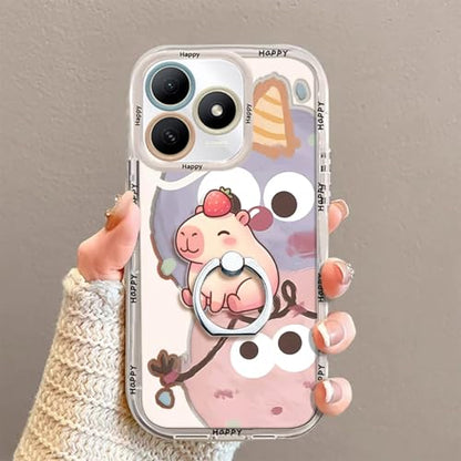 Phone Ring Stand Holder,Capybara Cell Phone Grip Women Girls Cute Girly 360° Rotating Finger Ring Grip Stand for iPhone 17 16 15 14 13 Pro Max Plus Air - color: Capybara Phone Ring Grip