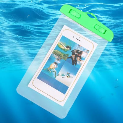 Waterproof Phone Pouch | Cycling Smartphone Bag - Transparent Touchscreen Phone Pouch with Lanyard for Swimming Rafting Boating Snorkeling Beach Kayaking Fishing Cycling - color: Green