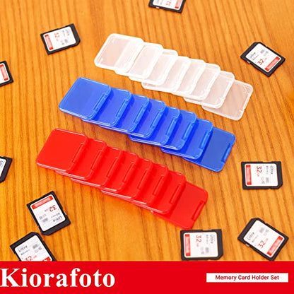 24PCS Multi-Color Clear Plastic SD Card Case Holder(NOT Include Any Cards) - color: for 24 SD Cards（Clear）