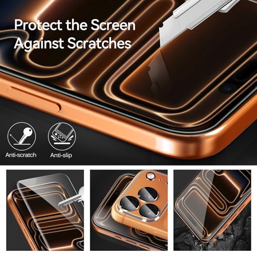 ivoler 3+3 Pack Tempered Glass for iPhone 17 Pro Max Screen Protector 6.9" with Camera Lens Protector with [ Alignment Frame], Anti-Scratch Case Friendly for iPhone17 Pro MaxTransparent HD Clear Film - size: iPhone 17 Pro 6.9''