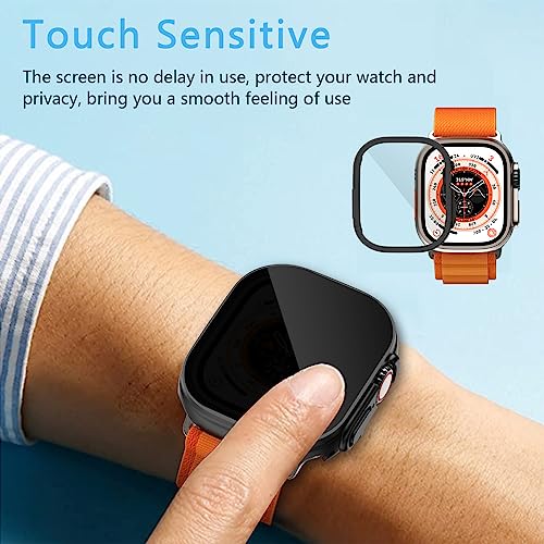 3 Pack Privacy Case Compatible with Apple Watch Ultra 3/Ultra 2/Ultra 49mm - color: Black/Clear/Blue, size: 49mm