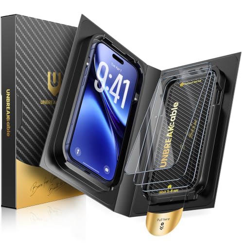 UNBREAKcable iPhone 17 Pro Full-Coverage Screen Protector - 3 Pack - size: iPhone 17 Pro