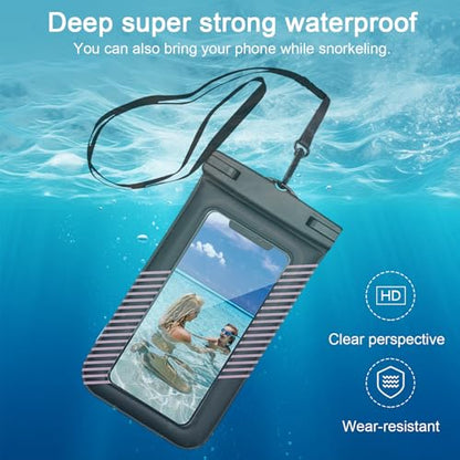 1 Pcs Waterproof Phone Case for Beach Adventures Swimming Outdoor Activities with Touch Screen Adjustable Strap (Pink) - color: Pink