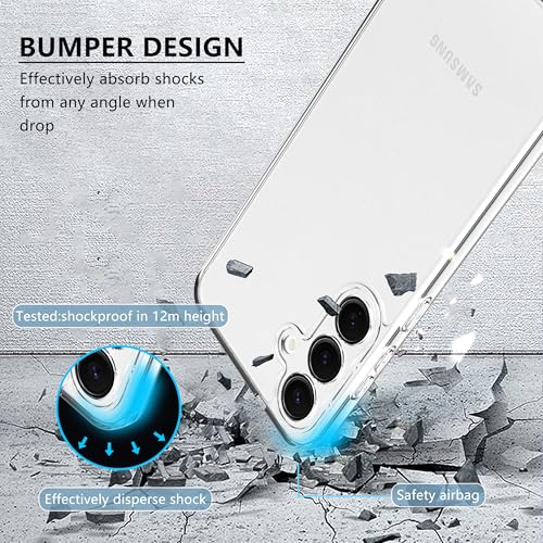 Anoowkoa Clear Case for Galaxy S25 FE 6.7 inch.Protective Slim Phone Bumper Cover with 2 Pack Samsung Galaxy S25 FE Tempered Glass Screen Protector Flim.Anti-Yellowing. Anti-Drop.Transparent - color: Samsung Galaxy S25 FE