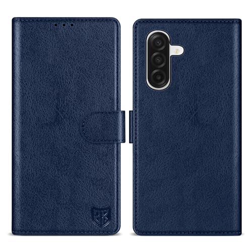 ZZXX for Samsung Galaxy A17 5G Wallet Case with [RFID Blocking] Card Slot Kickstand Magnetic Closure PU Leather Flip Fold Protective Phone Case for Samsung Galaxy A17(Blue-6.7 inch) - color: Blue