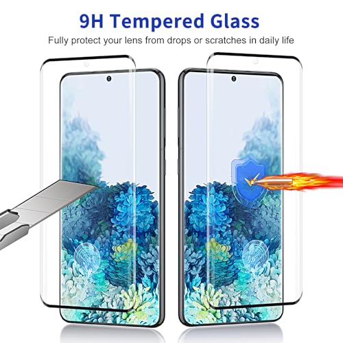 2 Pack Screen Protector for Samsung Galaxy S20, Support Fingerprint Unlock, Anti-Scratch, 3D Curved Easy Installation Case-Friendly HD Tempered Glass for Samsung Galaxy S20 - size: Samsung Galaxy S20