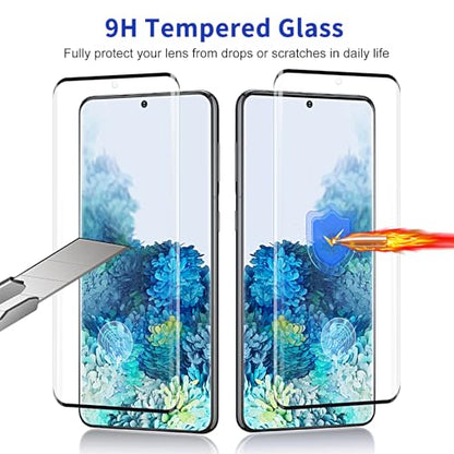 2 Pack Screen Protector for Samsung Galaxy S20, Support Fingerprint Unlock, Anti-Scratch, 3D Curved Easy Installation Case-Friendly HD Tempered Glass for Samsung Galaxy S20 - size: Samsung Galaxy S20