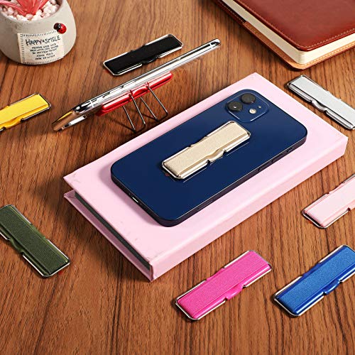 Weewooday 9 Pieces Finger Strap Phone Holders Elastic Phone Strap