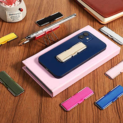 Weewooday 9 Pieces Finger Strap Phone Holders Elastic Phone Strap