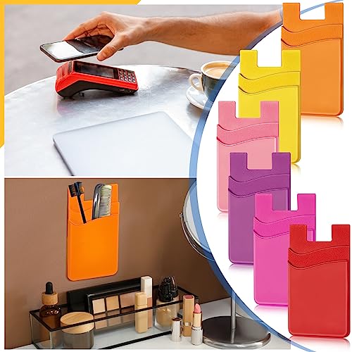 Fulmoon 36 Pack Phone Wallet Stick on, Phone Card Holder, Bright Colors