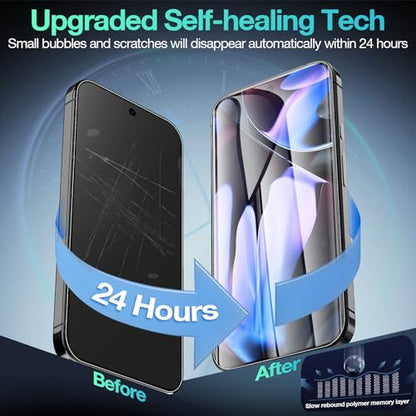 3 Pack Flexible Film for Google Pixel 9 Pro XL Screen Protector[NOT GLASS], Invisible Thin, Never Cracks, Full Coverage, Scratch Resistant&Self-Healing