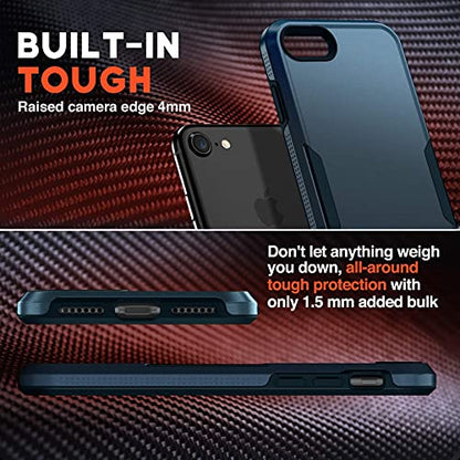 NTG Shockproof Designed for iPhone SE 2022/3rd/2020,iPhone 8/7 Case, Heavy-Duty Tough Rugged Lightweight Slim Protective Case for iPhone SE/8/7-Blue - color: Blue