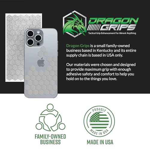 Dragon Grips Clear Rubber Grip Tape, 84pc Hexagon Grip Stickers, Pack of 2 - color: Clear, size: 5/8" - 84pcs 2 pack