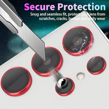 Camera Lens Protector for Samsung Galaxy S24 Ultra, Red - color: Red
