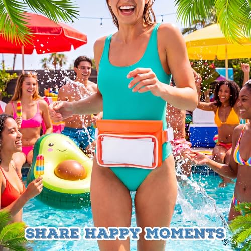 Ipx8 Waterproof Fanny Pack, 1 Pack Floating Waterproof Phone Pouch Touchscreen Dry Bag with Adjustable Waist Strap for Beach, Swimming, Kayaking, Boating, Fits Phones up to 8.5"(Orange) - color: Orange