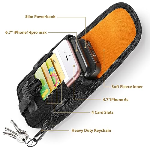 SOWHUP Tactical Molle Pouch Cell Phone Pouch Holster Small Utility EDC Pouch Gadget Organizer Bag - color: Black2
