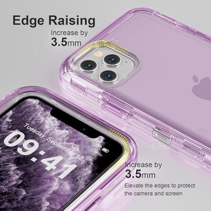 Follaroma for iPhone 11 Pro Max Case, Shockproof, Crystal Purple | Heavy Duty Shockproof Protection Phone Cases, Anti-Drop, Military Grade Dual Layer Transparent Rugged Protective Cover, 6.5" - color: Purple, size: iPhone 11 Pro Max 6.5‘’