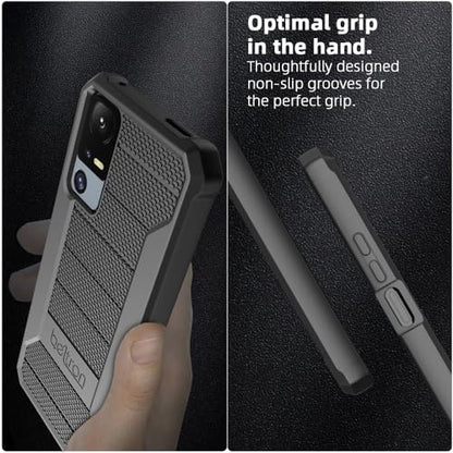 BELTRON Phone Case for Jitterbug Smart 4, Slim Industrial Strength Protective Grip Case with Reinforced Technology for TCL 40XL / Lively Jitterbug Smart4 (Black) - color: Black