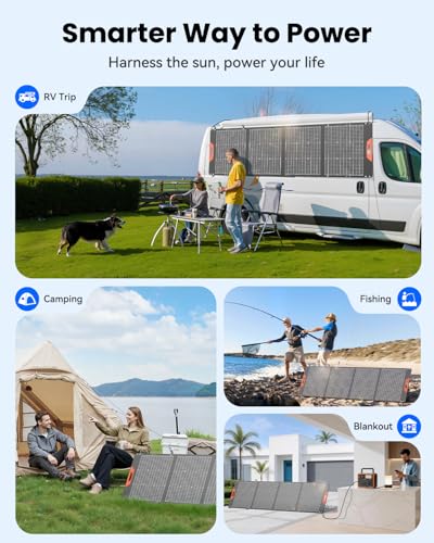 SOLUPUP 200W Portable Solar Panel–24% High Efficiency Bifacial Solar Panel with MC4 Output,Waterproof Foldable Solar Charger with Kickstand for Power Station RV Camping Off-Grid and Blackoutss - size: New 200W