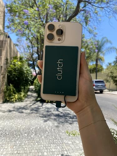Clutch - Pro USB-C Portable Charger - Compatible with iPhone 15, 16, 17 & Android Devices - Power Bank Magnetic Battery - TSA Travel Approved - USB Rechargeable - Built-in Cable - 5000 mAh - 3.7oz - color: Green