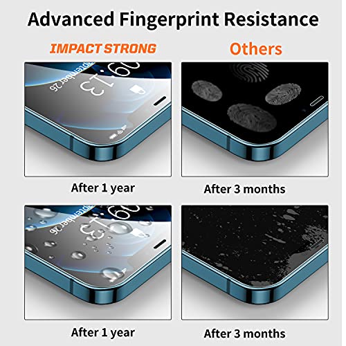 ImpactStrong 3-Pack Shatterproof Tempered Glass Screen Protector for iPhone 12 Mini [Easy Installation Frame] [Bubble Free] [9H Hardness] [Full Coverage] Case Friendly, 5.4 Inch - size: iPhone 12 Mini