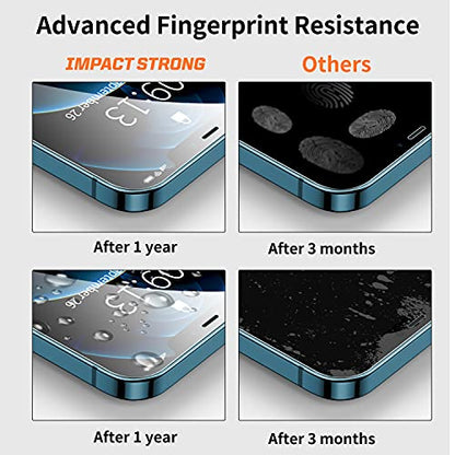 ImpactStrong 3-Pack Shatterproof Tempered Glass Screen Protector for iPhone 12 / iPhone 12 Pro [Easy Installation Frame] [Bubble Free] [9H Hardness] [Full Coverage] Case Friendly, 6.1 Inch - size: iPhone 12/12 Pro