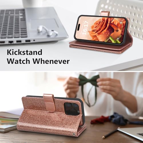 Varikke Wallet Case for iPhone 13 Pro Max Compatible with Magsafe, Rosegold - color: (Compatible with MagSafe) Rose Gold, size: iPhone 13 Pro Max 6.7"
