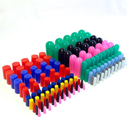 High Temp Masking Supply 160 Piece Silicone Rubber Plug and Cap Set