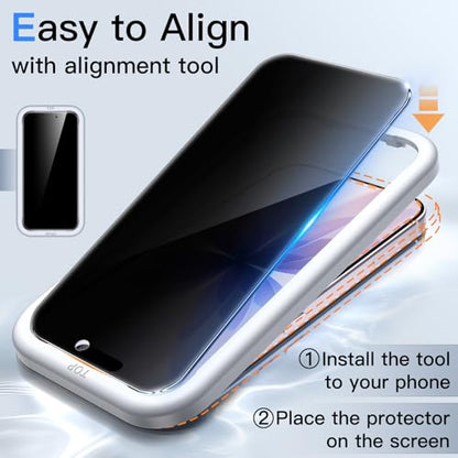 JETech Privacy Screen Protector for iPhone 17, 2-Pack - size: iPhone 17