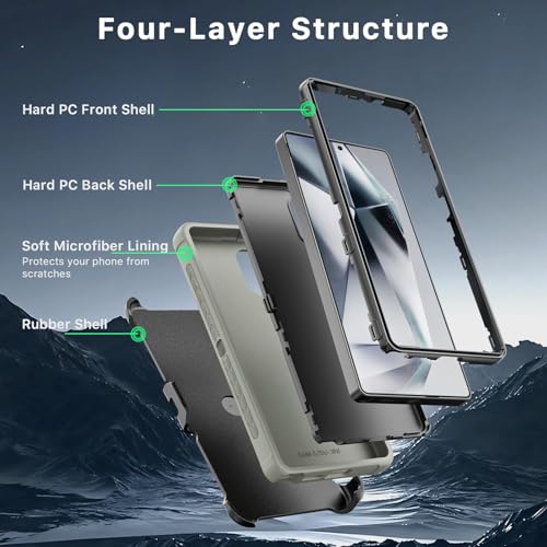 M MYBAT PRO for Samsung Galaxy S25 Ultra Case with 360° Rotating Stand | Maverick Series - color: Natural Titanium, size: Samsung Galaxy S25 Ultra