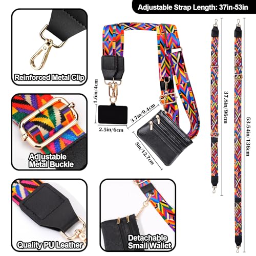 XANGNIER Clip and Go Strap for Phone with Wallet Crossbody,Multicolor 10 - color: Multicolor 10