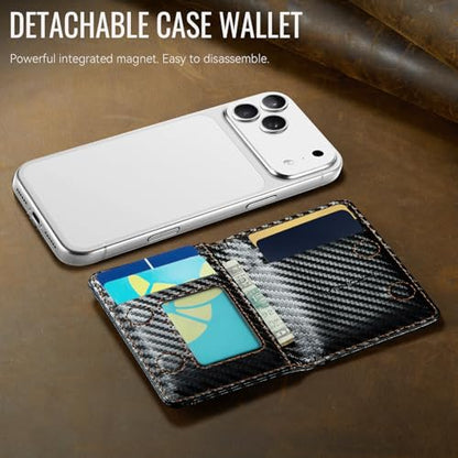 Vinich for MagSafe Wallet Magnetic RFID Blocking Card Holder, Carbon Black - color: Carbon Black