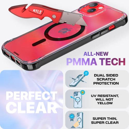 Phone REBEL Clear Case for iPhone 14 Plus [Crystal Series Gen-4] Strong MagSafe Compatible, Anti-Scratch, Non-Yellowing, Protective Shockproof Bumpers, Metal Buttons, 6.7 in 2023 Cover (Crystal Black) - color: Crystal Black, size: iPhone 14 Plus