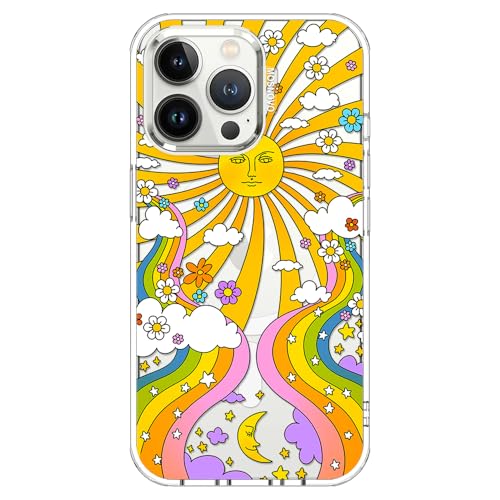 MOSNOVO Compatible with Magsafe Designed for iPhone 13 Pro Case, [Buffertech 6.6 ft Drop Impact] Shockproof TPU Protective Bumper with Hard Back 70's Psychedelic Groovy Art Phone Case - Clear - color: 70's Psychedelic Groovy Art, size: iPhone 13 Pro