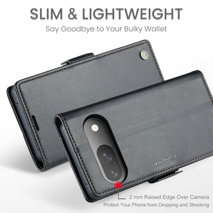 Wallet Case for Google Pixel 10/Google Pixel 10 Pro, Magnetic Flip Case with RFID Blocking Card Holder Kickstand for Women Men, Shockproof Durable Protective Phone Cover (Black) - color: Black
