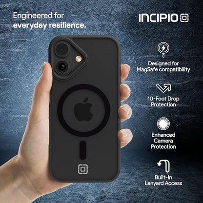 Incipio - Fog iPhone 17, Magsafe Compatible Phone Case, 10ft Drop Tested, Ultra Durable & Shock Absorbing, Scratch Resistant & Slim Profile (Black) - color: Black, size: iPhone 17
